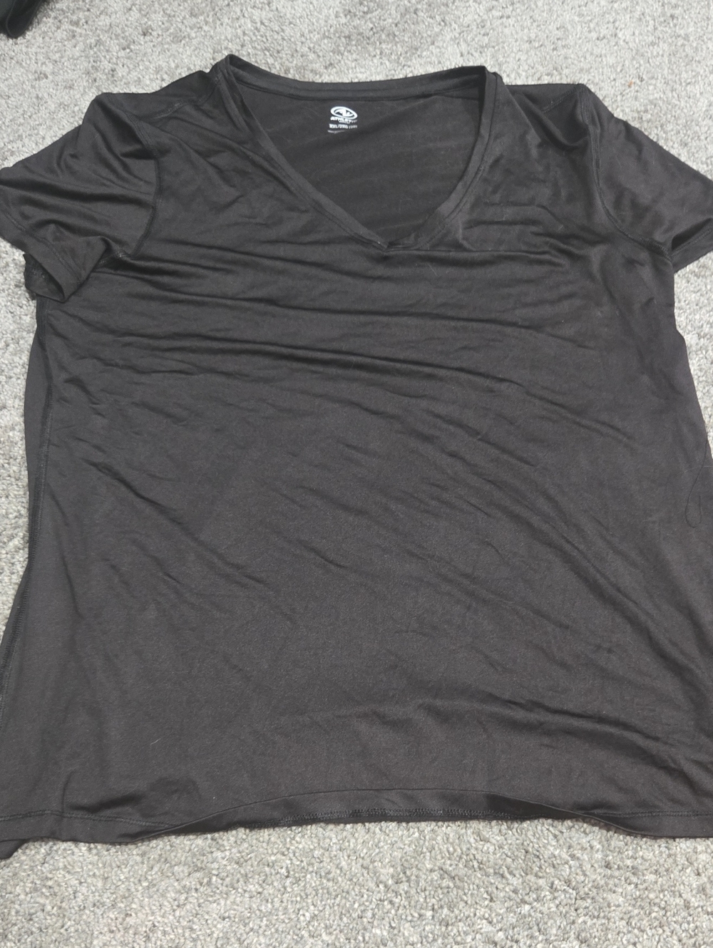 Sz XXL (20) Womens Athletic Works Black V-Neck Short Sleeve Tee Workout Active
